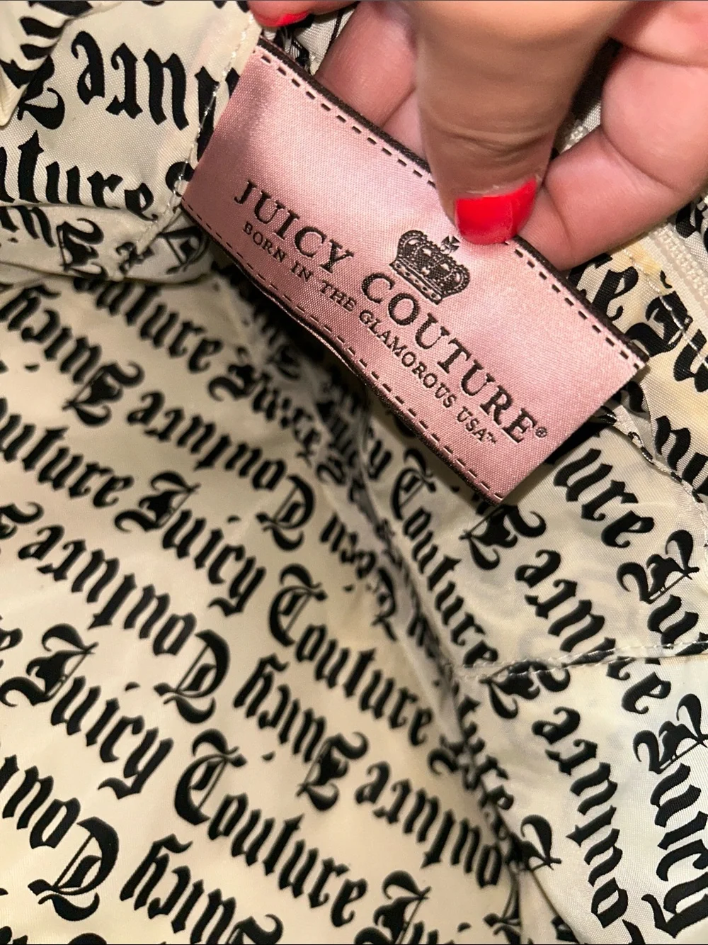Juicy Couture Baby Y2k Luxury Vintage Brown Velour Velvet Duffel Diaper Bag